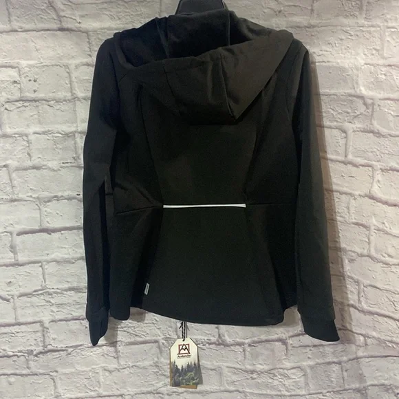 NWT Avalanche Women’s Lined Hooded Black Soft Shell Jacket Size S Fits Like XS - Picture 8 of 15